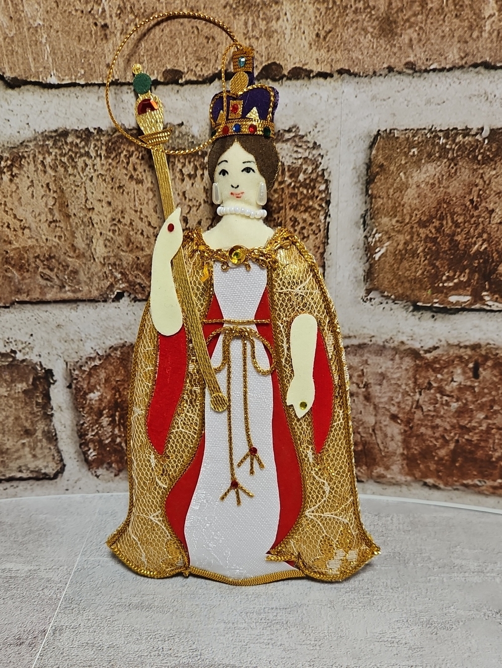 St. Nicolas Queen Victoria Gold Coronation Robes Christmas Ornament